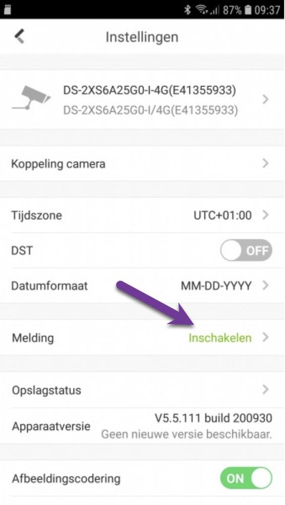 Hik-connect meldingen