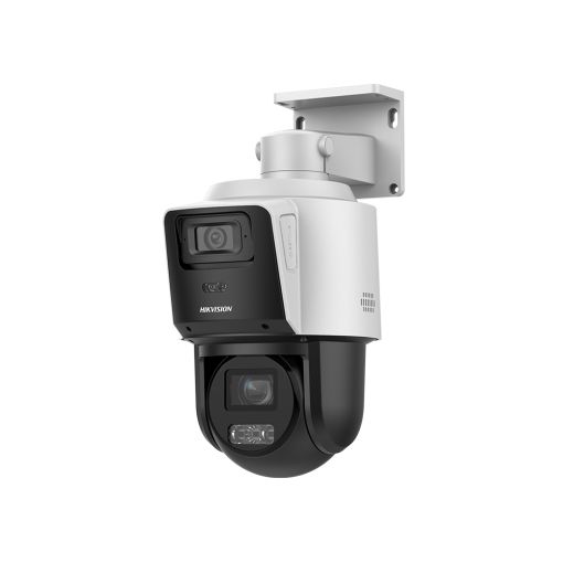 DS-2SE3C404MWG-E/14 – TandemVu 4MP + 4MP PTZ (4× zoom, IR + witlicht, PoE+) main product photo