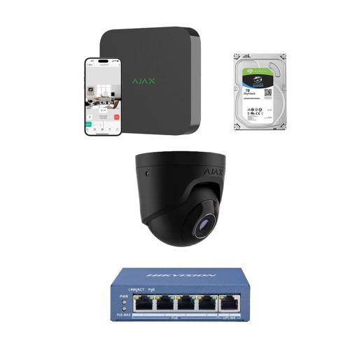 1x 5MP 2.8mm turret camera's nvr en 2TB opslag main product photo