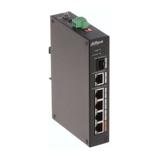 PFS3106-4ET-60-V2 – 6-Poorts PoE Switch met Hi-PoE (60W) - 250m Long-Range main product photo