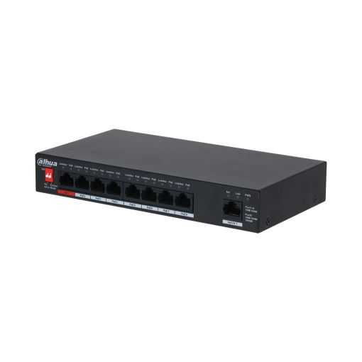 PFS3009-8ET1GT-96 – 9-Poorts Unmanaged Desktop PoE Switch (8×PoE + 1×Gigabit Uplink) main product photo