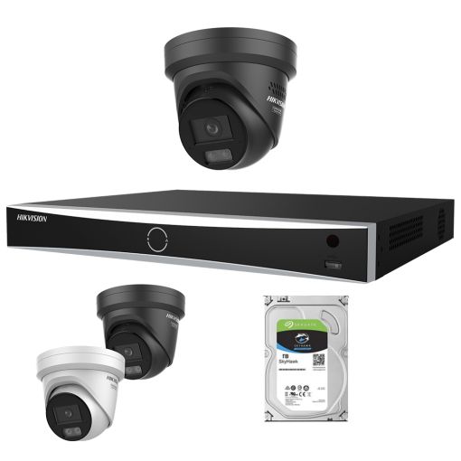 VPro AI Cameraset – 1× 4MP ColorVu met AcuSeek en PoE NVR main product photo