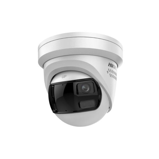 DS-2CD2383G2P-LISU/SL-Wit – 8MP 180 Graden Panoramische AcuSense Turret Camera met Actieve Afschrikking main product photo