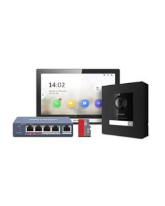 Voordelig en goed Hikvision KIS-602Black -  2MP IP Modulaire intercom set zwart