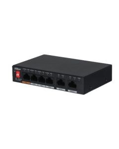 Voordelig en goed Dahua PFS3006-4ET-60-V2 - 4 poorts PoE Switch 60w vermogen