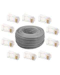 Voordelig en goed ProAlarm Netwerkkabel CAT5E 100 meter met 25x RJ45 pluggen