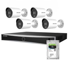 Voordelig en goed Hikvision 4 x 8MP 2.8mm Smart Hybrid Colorvu met NVR