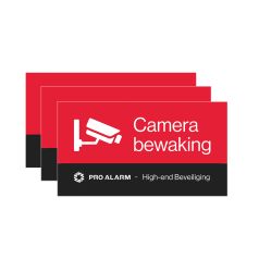 Voordelig en goed ProAlarm 3x Raamstickers camera bewaking