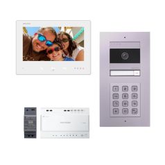 Voordelig en goed Hikvision DS-KIS704EY-ACF - 2-Draads HD Villa Intercom Kit (inbouw)