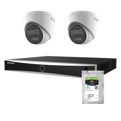 Voordelig en goed Hikvision 2 x 4MP 2.8mm Smart Hybrid Value Serie met NVR