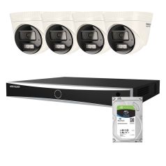 Voordelig en goed Hikvision 4x 4MP Smart Hybrid Light IP-camera set + NVR