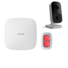 Voordelig en goed Ajax Systems Noodknop Systeem met Camera – Ajax DoubleButton + Hub 2 (4G) + IndoorCam