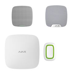 Voordelig en goed Ajax Systems Paniekknop Alarm met Sirene & Spreekfunctie – Ajax Button + Hub 2 (4G) + HomeSiren + SpeakerPhone
