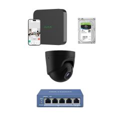 Voordelig en goed Ajax Systems 1x 5MP 2.8mm turret camera's nvr en 2TB opslag