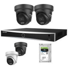Voordelig en goed Hikvision VPro AI Cameraset – 2× 8MP ColorVu met AcuSeek en PoE NVR