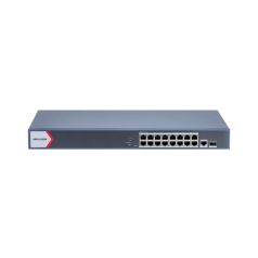 Voordelig en goed Hikvision DS-3E1518P-EI – 16-poorts Gigabit Smart PoE Switch met 230W PoE-budget