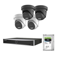 Voordelig en goed Hikvision 2x 4MP 2.8mm Smart Hybrid ColorVu 3.0 camera's met 4 kanaals NVR