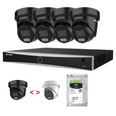 Voordelig en goed Hikvision 4x 8MP 2.8mm Smart Hybrid Colorvu met NVR