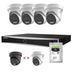 Voordelig en goed Hikvision 4 x 4MP 2.8mm Smart Hybrid Colorvu 2.0 met NVR