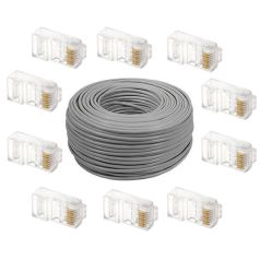 Voordelig en goed ProAlarm Netwerkkabel CAT5E 100 meter met 25x RJ45 pluggen