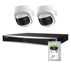 Voordelig en goed Hikvision 2 x 8MP 180° Smart Hybrid Camera Set met NVR