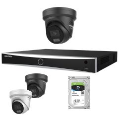 Voordelig en goed Hikvision VPro AI Cameraset – 1× 4MP ColorVu met AcuSeek en PoE NVR