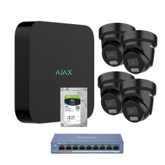 Voordelig en goed Ajax Systems 4x 4MP 2.8mm Smart Hybrid ColorVu 3.0 met NVR