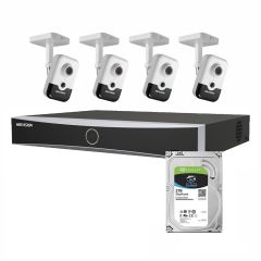 Voordelig en goed Hikvision Binnencamera set 4x4MP met NVR en 2TB harde schijf
