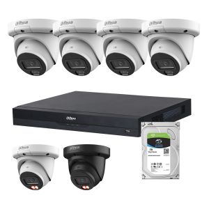 Voordelig en goed Dahua 4 x 8MP Smart Dual Light WizSense-set met NVR