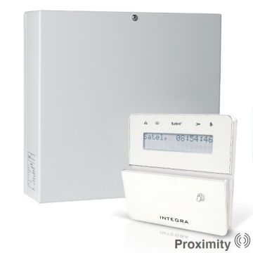 Voordelig en goed Satel INTEGRA 32 met INT-KLFR proximity LCD en IP module-Wit