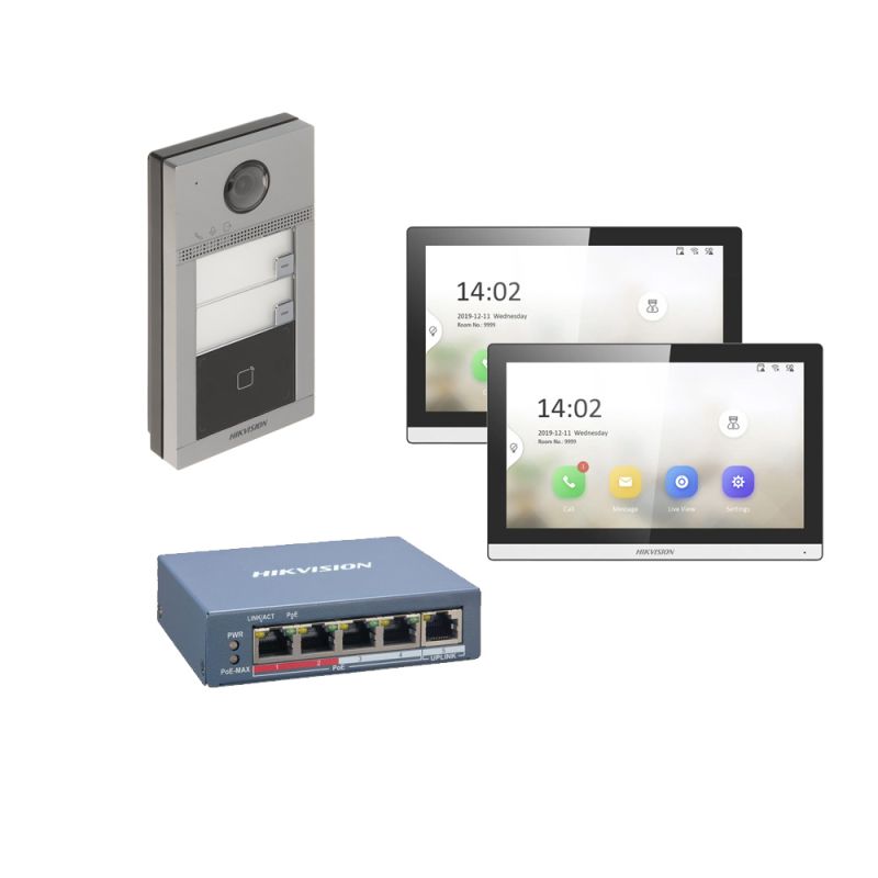 Intercomset voor twee appartementen opbouw of inbouw