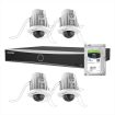 Voordelig en goed Hikvision 4x 4 MP mini Dome Acusense IR met NVR