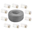 Voordelig en goed ProAlarm Netwerkkabel CAT5E 100 meter met 25x RJ45 pluggen